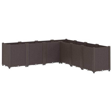 Sadzarka Vidaxx 160x160x53 cm polipropylen brązowa