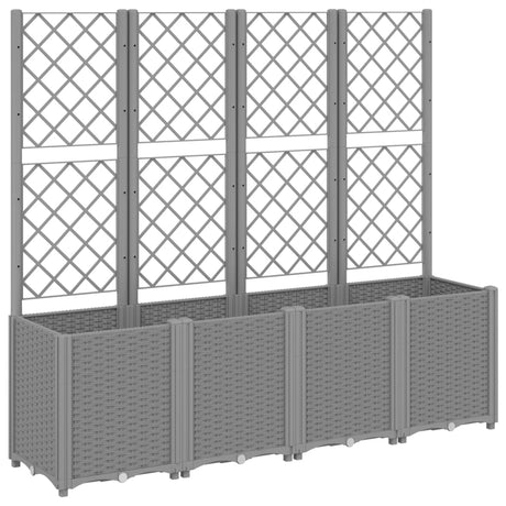 Sadzarka Vidaxx z kratą 160x40x140 cm polipropylen jasnoszary