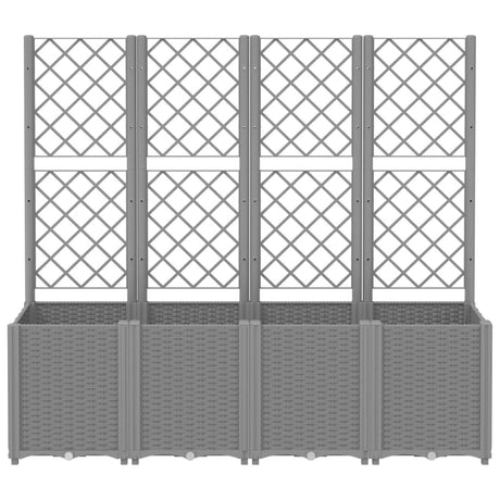 Sadzarka Vidaxx z kratą 160x40x140 cm polipropylen jasnoszary