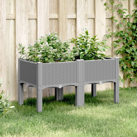 Sadzarka Vidaxx z nogami 80x40x42 cm polipropylen jasnoszary
