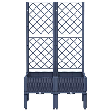 Sadzarka Vidaxx z kratą 80x40x142 cm polipropylen niebiesko-szary