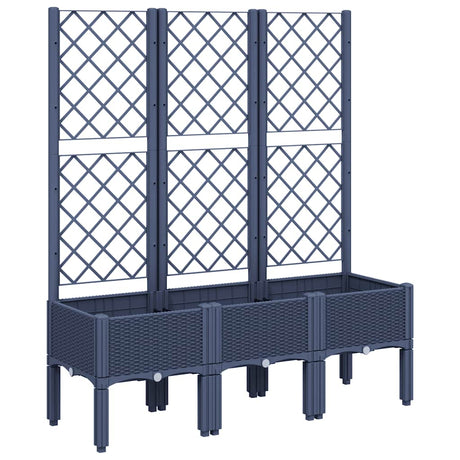 Sadzarka Vidaxx z kratą 120x40x142 cm polipropylen niebiesko-szary