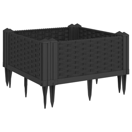 Sadzarka Vidaxx z kołkami 42,5x42,5x28,5 cm polipropylen czarna
