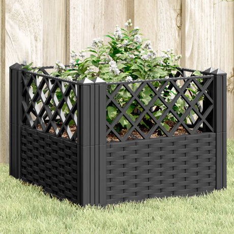 Sadzarka Vidaxx z kołkami 43,5x43,5x43,5 cm polipropylen czarna