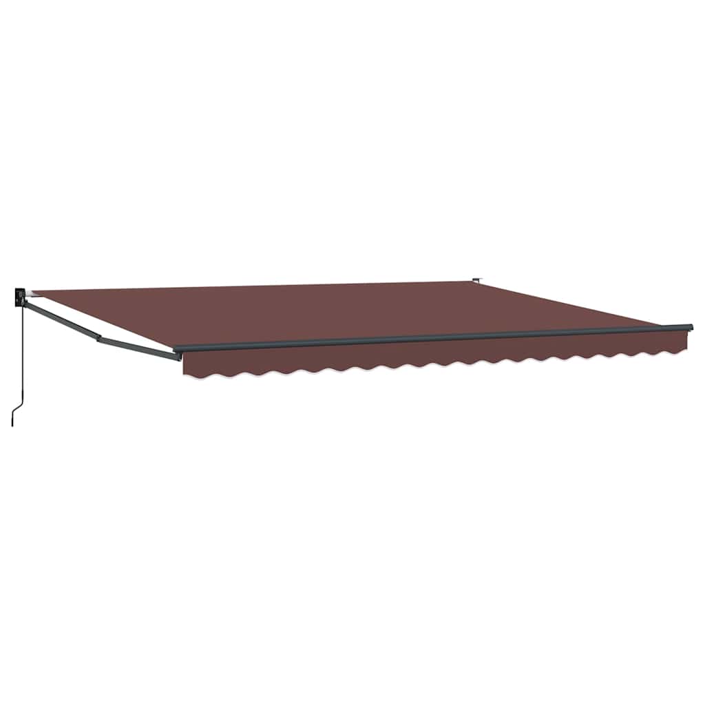 Vidaxl luifel handmatig uittrekbaar 450x300 cm bruin