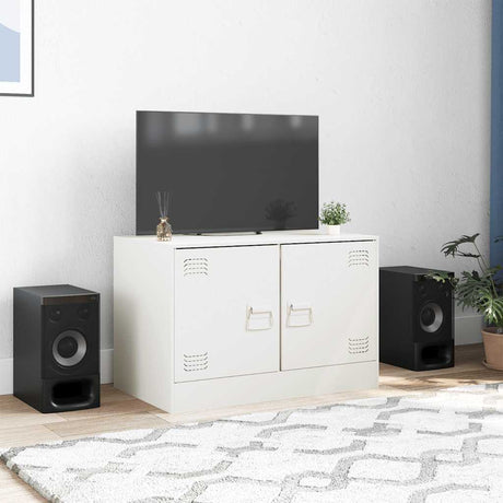 Vidaxl tv-meubel 67x39x44 cm staal wit