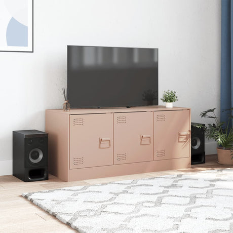 Vidaxl tv-meubel 99x39x44 cm staal roze