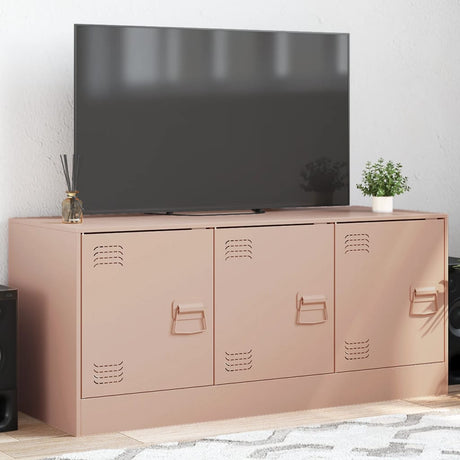Vidaxl tv-meubel 99x39x44 cm staal roze