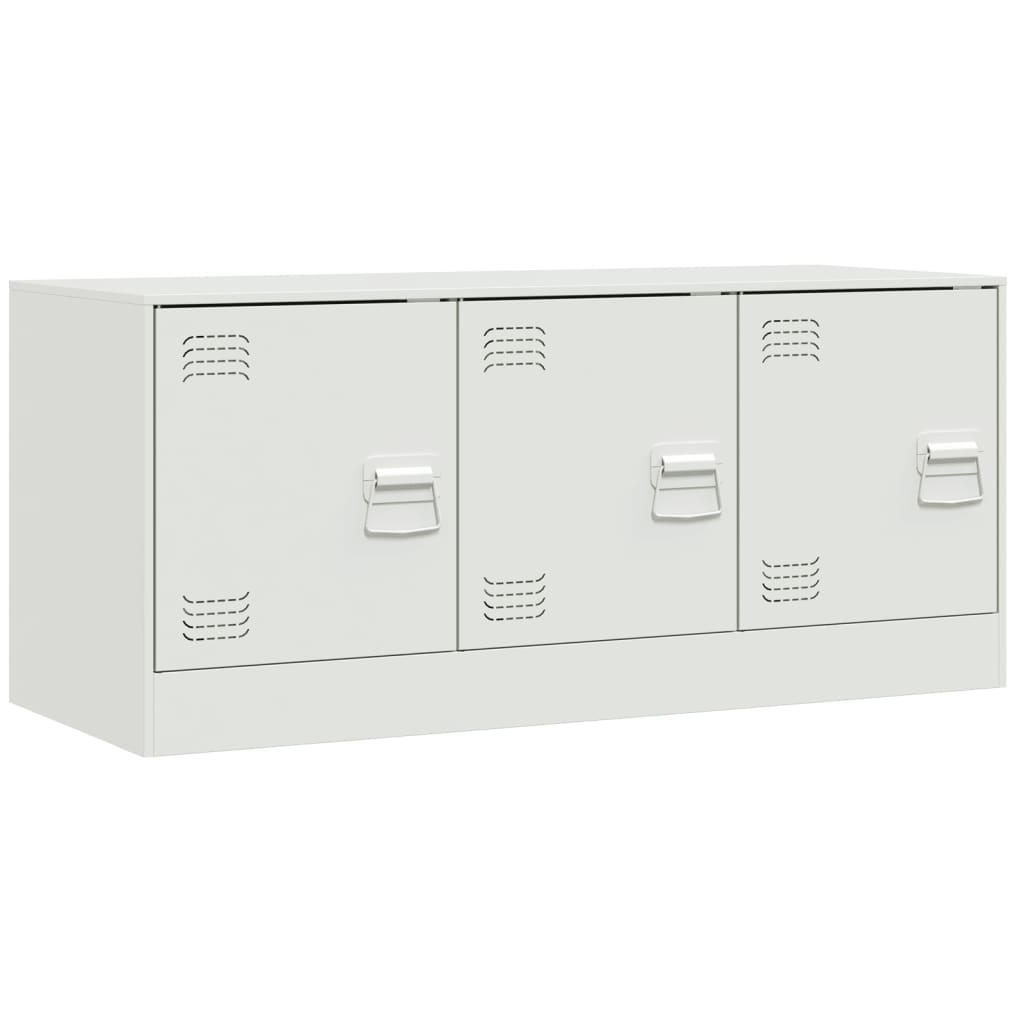 Vidaxl tv-meubel 99x39x44 cm staal wit