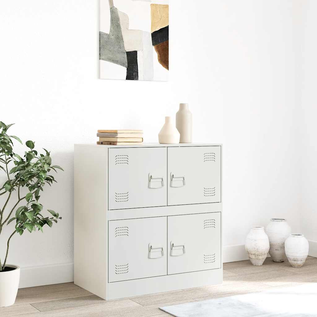 Vidaxl dressoir 67x39x73 cm staal wit