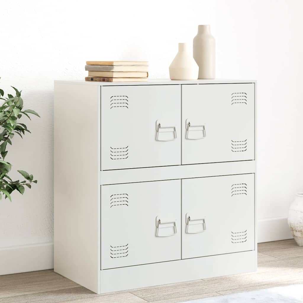 Vidaxl dressoir 67x39x73 cm staal wit
