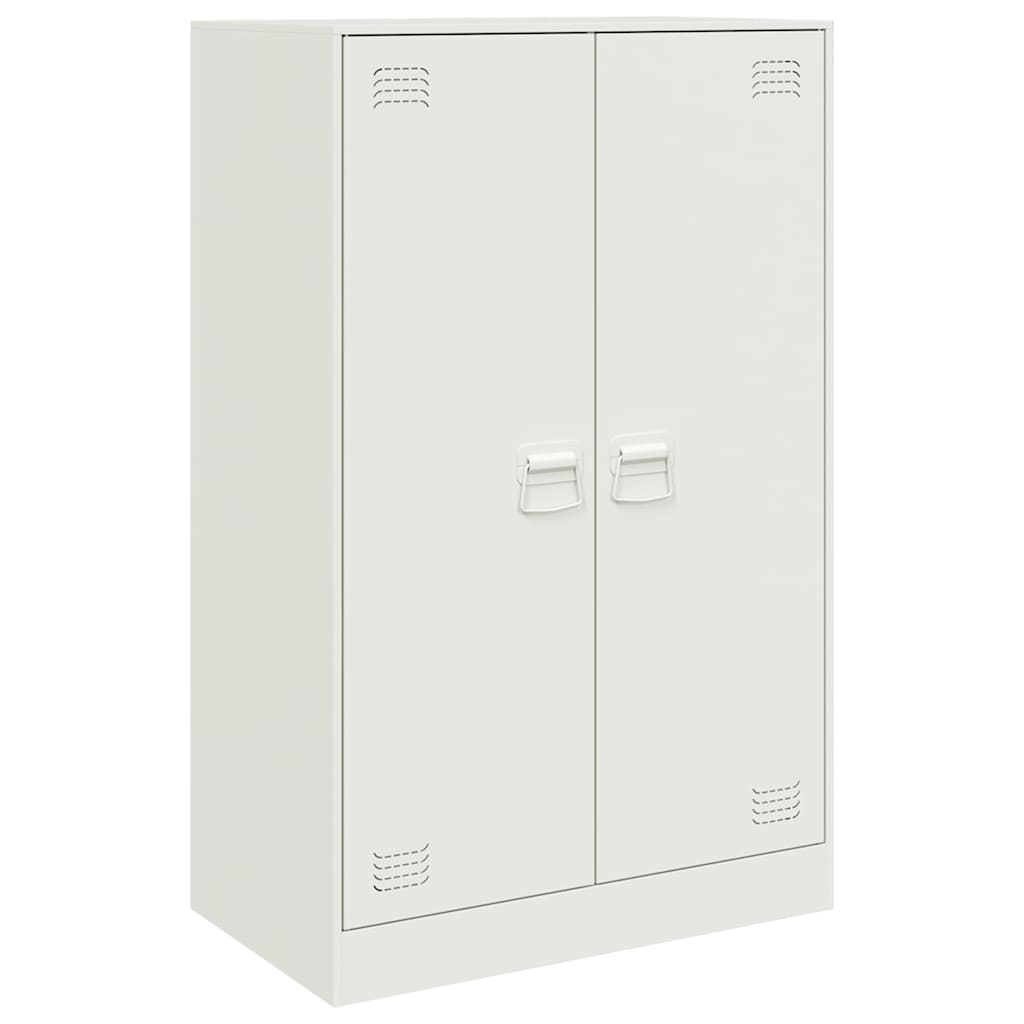Vidaxl dressoir 67x39x107 cm staal wit