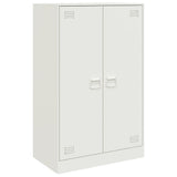 Vidaxl dressoir 67x39x107 cm staal wit