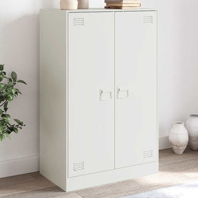 Vidaxl dressoir 67x39x107 cm staal wit