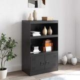 Vidaxl dressoir 67x39x107 cm staal zwart
