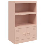 Vidaxl dressoir 67x39x107 cm staal roze
