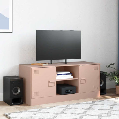 Vidaxl tv-meubel 99x39x44 cm staal roze