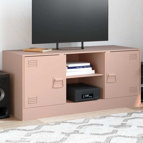 Vidaxl tv-meubel 99x39x44 cm staal roze