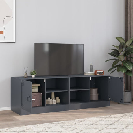Vidaxl tv-meubelen 2 st 67x39x44 cm staal antracietkleurig