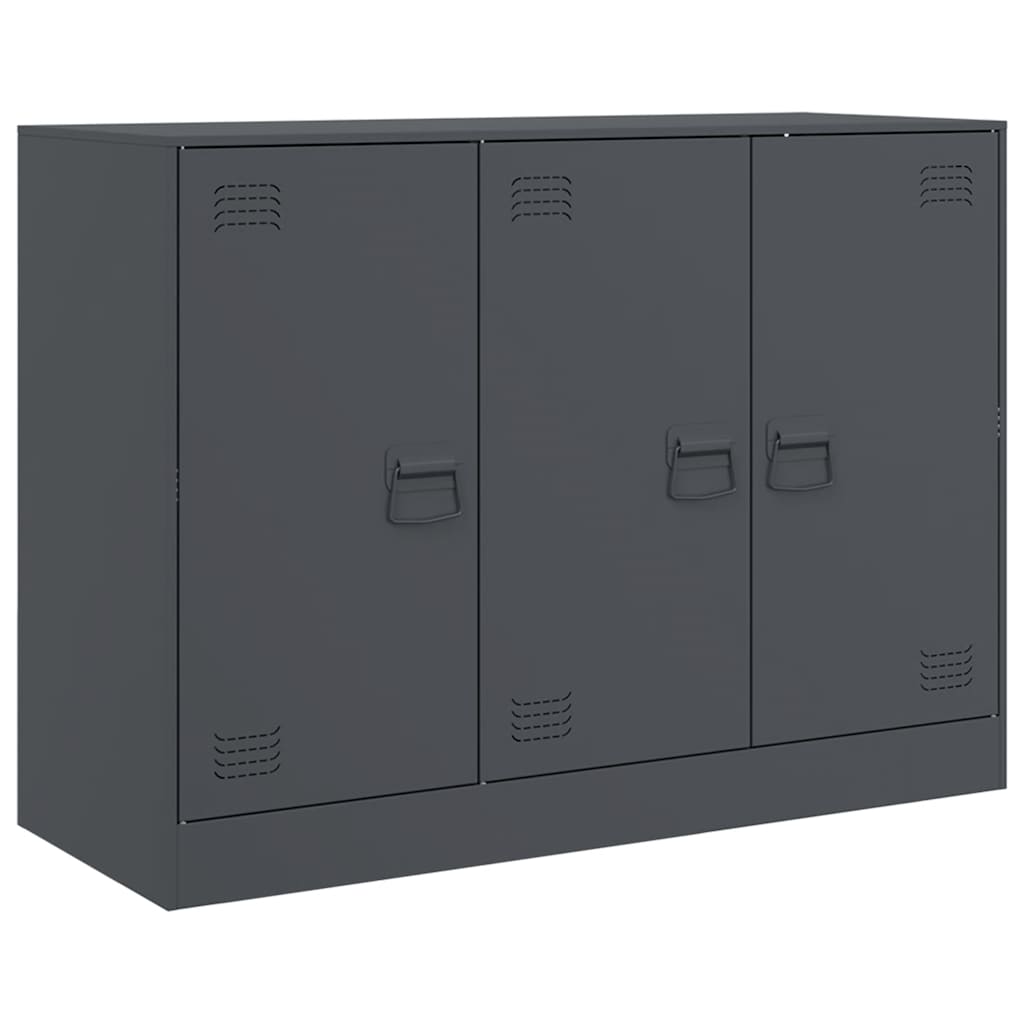 Vidaxl dressoir 99x39x73 cm staal antracietkleurig