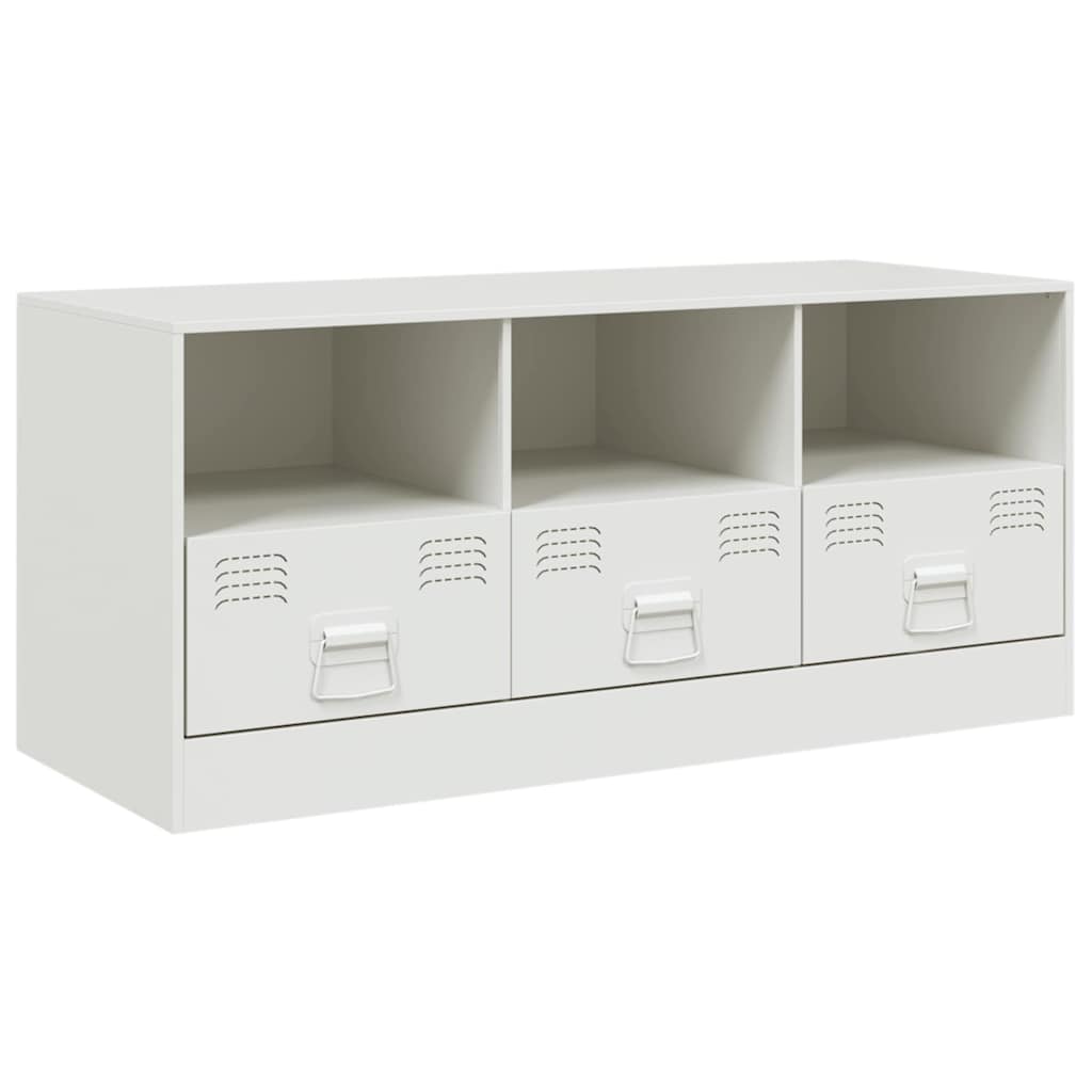 Vidaxl tv-meubel 99x39x44 cm staal wit