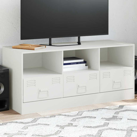 Vidaxl tv-meubel 99x39x44 cm staal wit