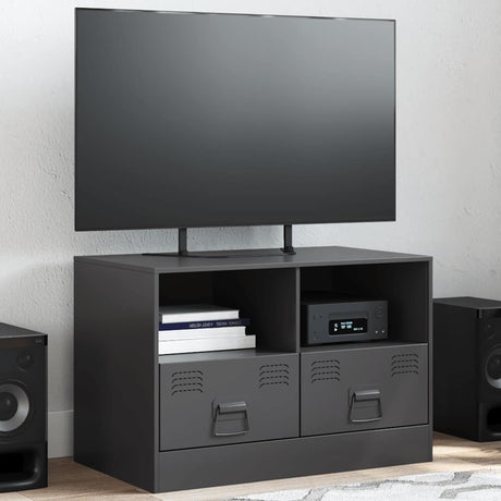Vidaxl tv-meubel 67x39x44 cm staal zwart