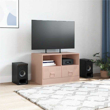 Vidaxl tv-meubel 67x39x44 cm staal roze