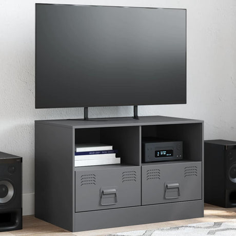 Vidaxl tv-meubel 67x39x44 cm staal antracietkleurig