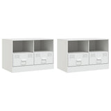 Vidaxl tv-meubelen 2 st 67x39x44 cm staal wit