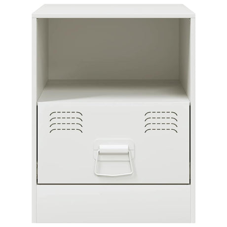 Vidaxl nachtkastjes 2 st 34,5x39x44 cm staal wit