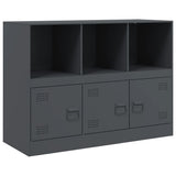 Vidaxl dressoir 99x39x73 cm staal antracietkleurig