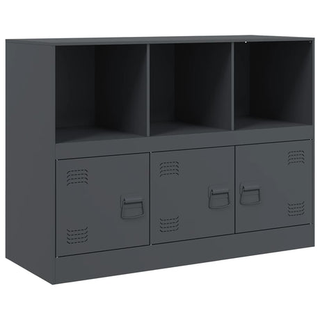 Vidaxl dressoir 99x39x73 cm staal antracietkleurig