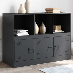 Vidaxl dressoir 99x39x73 cm staal antracietkleurig