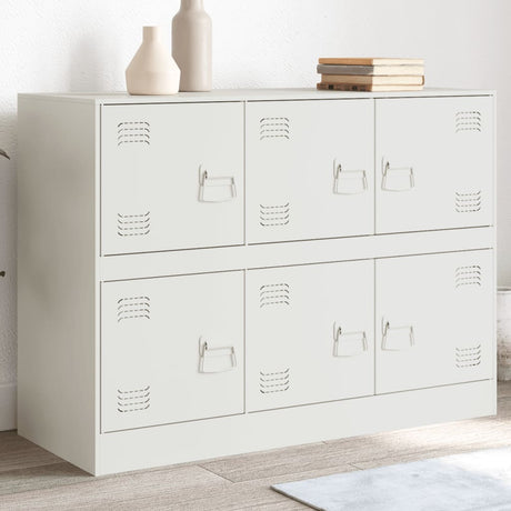 Vidaxl dressoir 99x39x73 cm staal wit