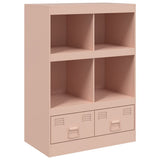 Vidaxl hoge kast 67x39x95 cm staal roze