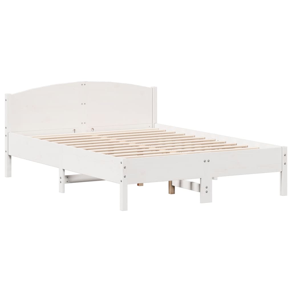 Vidaxl bedframe zonder matras massief grenenhout wit 120x190 cm