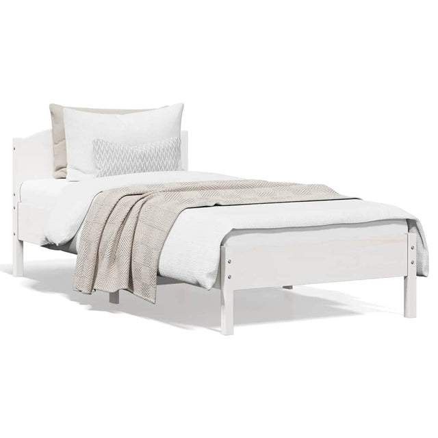 Vidaxl bedframe zonder matras massief grenenhout wit 140x200 cm