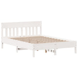 Vidaxl bedframe zonder matras massief grenenhout wit 140x200 cm