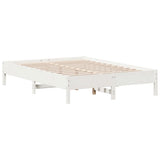 Vidaxl bedframe zonder matras massief grenenhout wit 140x200 cm