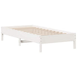Vidaxl bedframe zonder matras massief grenenhout wit 140x200 cm