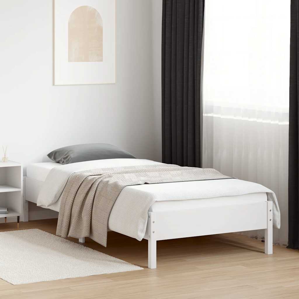 Vidaxl bedframe zonder matras massief grenenhout wit 140x200 cm