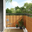 Parawan balkonowy Vidaxx 400x90 cm polirattan jasnobrązowy