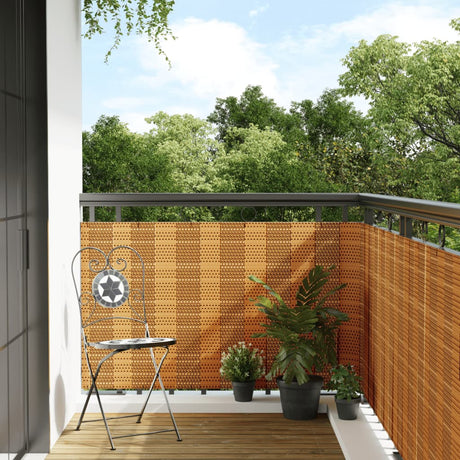 Parawan balkonowy Vidaxx 600x90 cm polirattan jasnobrązowy