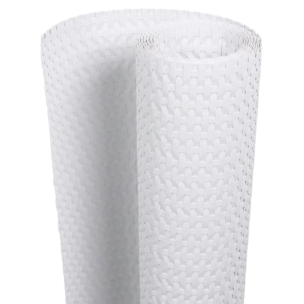 Parawan balkonowy Vidaxx 600x80 cm polirattan biały