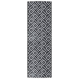 Vidaxl buitenkleed arakil 80x250 cm polypropeen wit en zwart