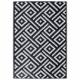 Vidaxl buitenkleed arakil 140x200 cm polypropeen wit en zwart