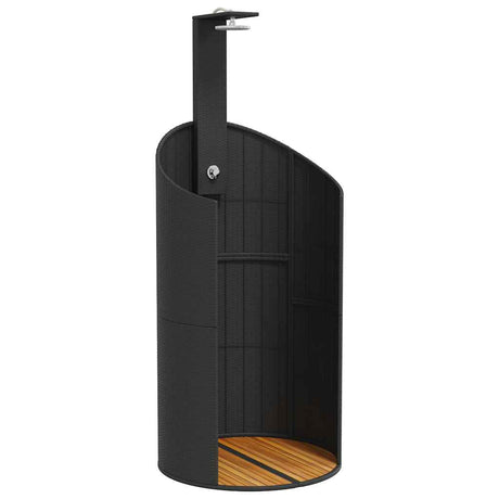 Prysznic zewnętrzny Vidaxx 100x100x241,5 cm polirattan i drewno akacjowe czarny
