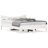 Vidaxl bedframe zonder matras massief grenenhout wit 120x200 cm