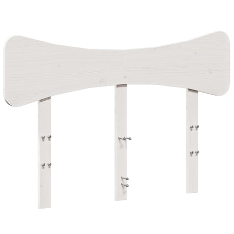 Vidaxl hoofdbord 120 cm massief grenenhout wit